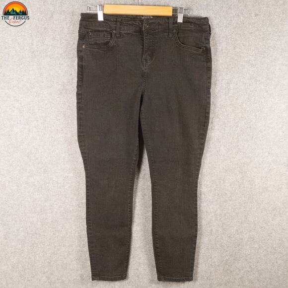 Torrid Skinny Leg Denim Black Cotton Blend Stretch Jeans Dark Wash Women's 14R - Picture 2 of 10